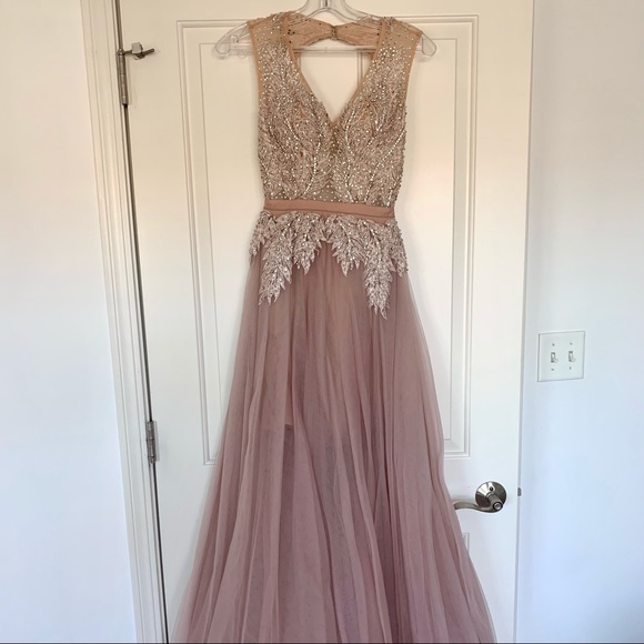 TERANI COUTURE PINK PROM DRESS size 0 - Picture 2 of 10